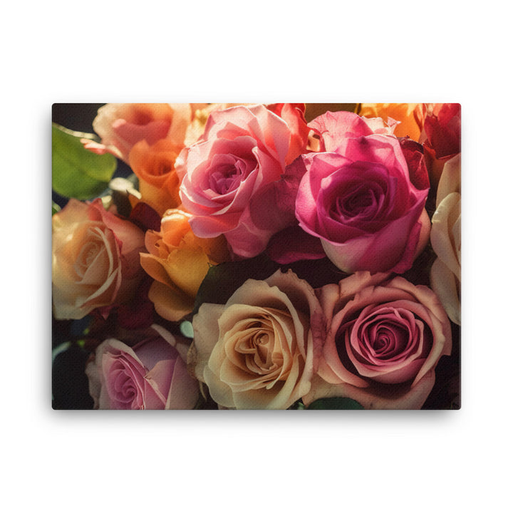 Radiant Roses canvas - Posterfy.AI