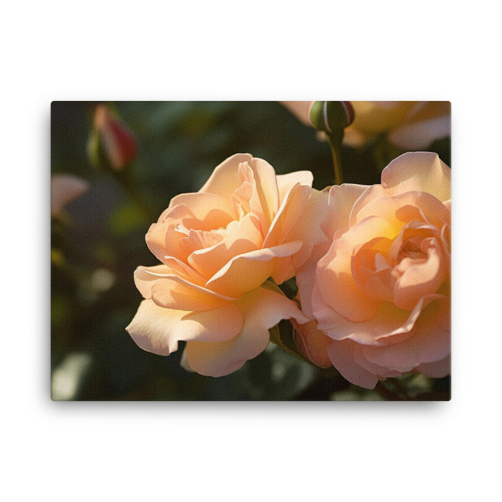 Lively Orange Roses canvas - Posterfy.AI