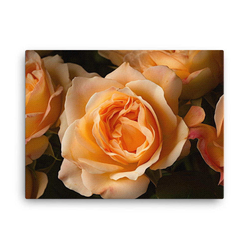 Lively Orange Roses canvas - Posterfy.AI