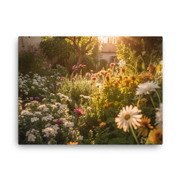 Golden Hour Garden canvas - Posterfy.AI