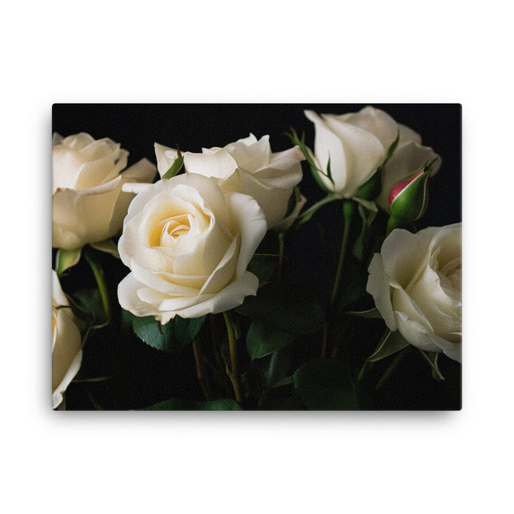 Classic White Roses canvas - Posterfy.AI