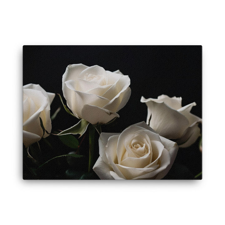 Classic White Roses canvas - Posterfy.AI