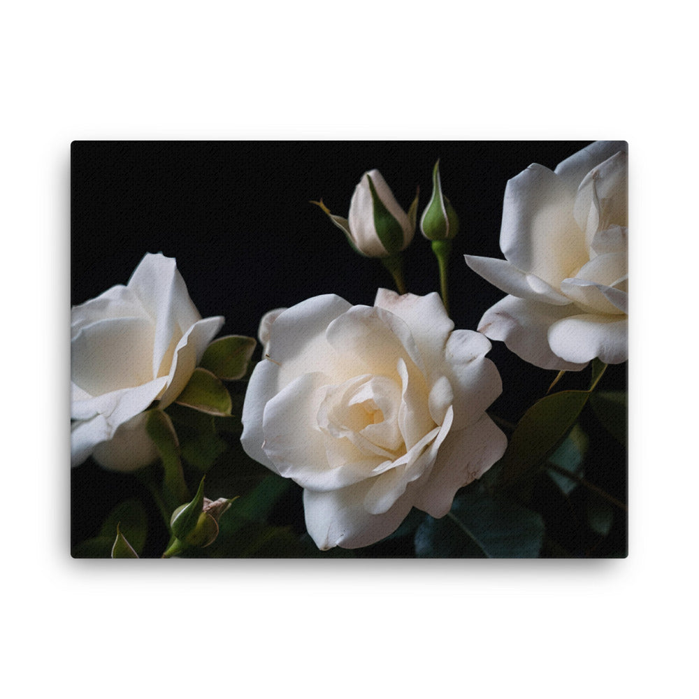 Classic White Roses canvas - Posterfy.AI