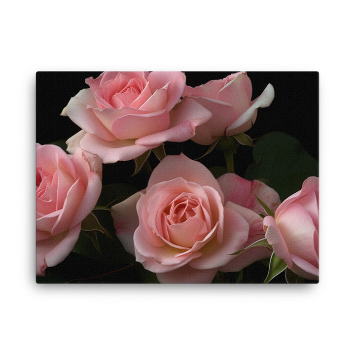 Blushing Pink Roses canvas - Posterfy.AI