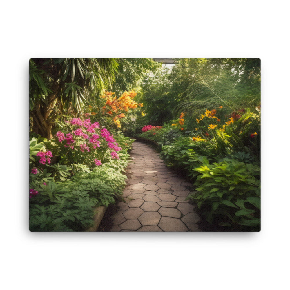 Botanical Garden Escape canvas - Posterfy.AI