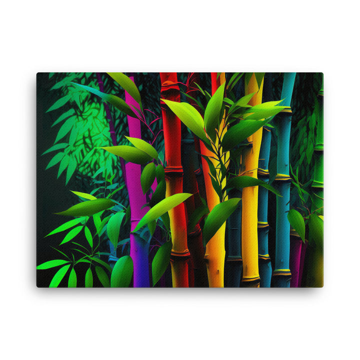 Colourful bamboo jungle canvas - Posterfy.AI