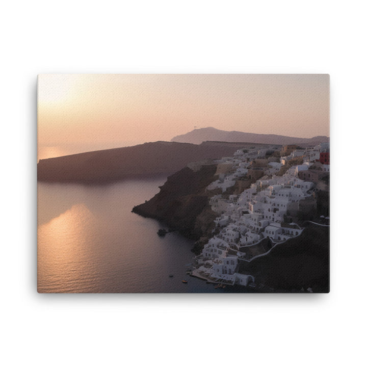 Sunset Over Santorini canvas - Posterfy.AI