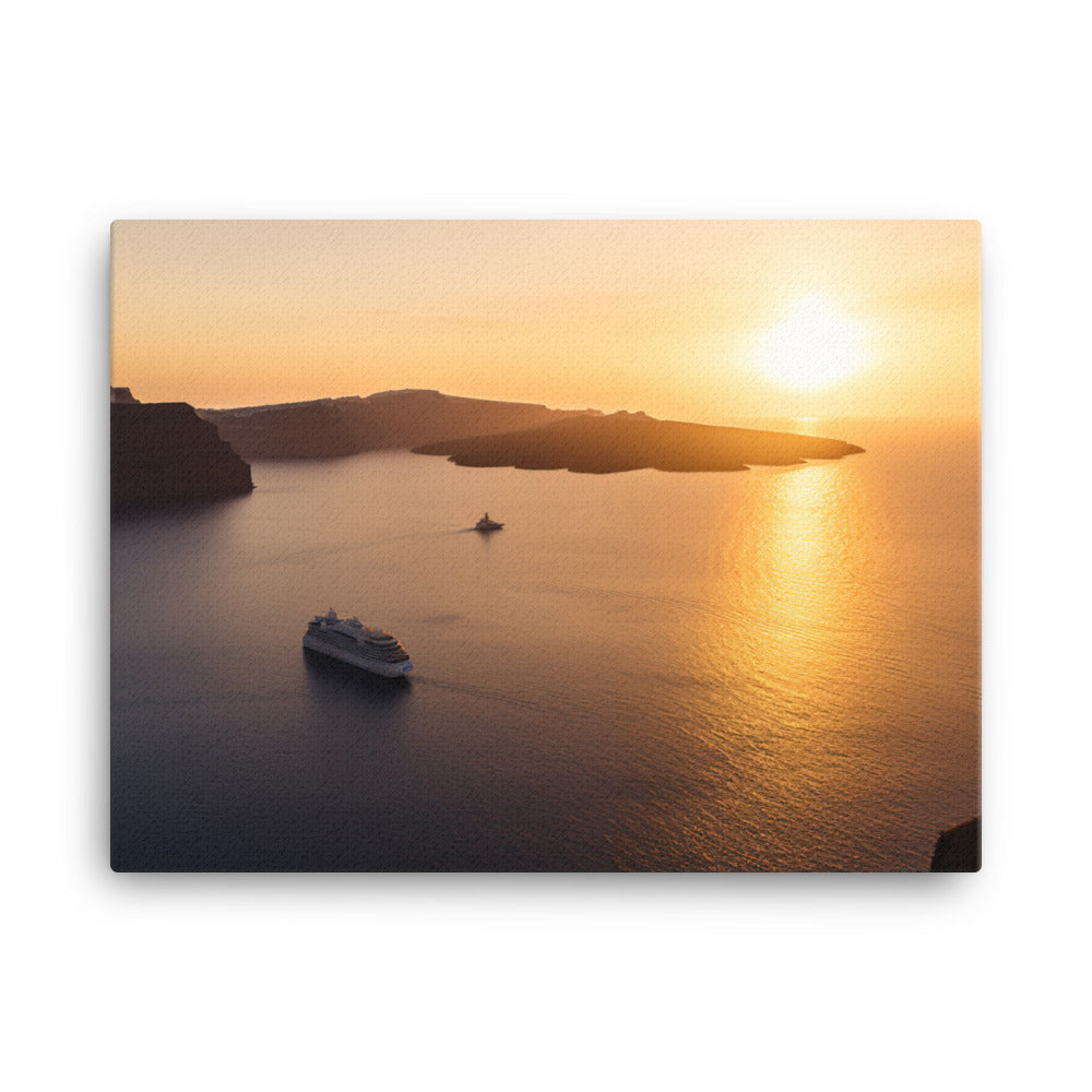 Sunset Over Santorini canvas - Posterfy.AI