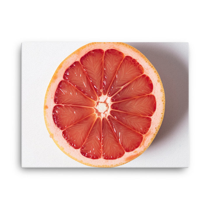 Sliced Grapefruit on a White Background canvas - Posterfy.AI