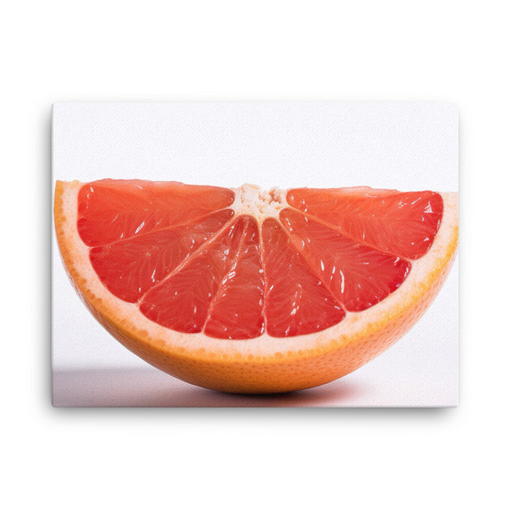 Sliced Grapefruit on a White Background canvas - Posterfy.AI