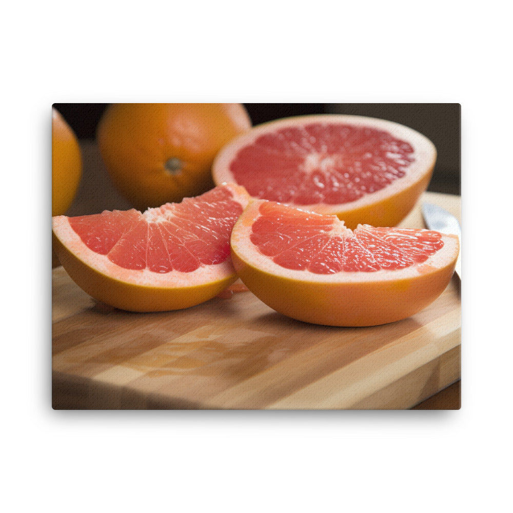 Juicy Grapefruit Slices canvas - Posterfy.AI