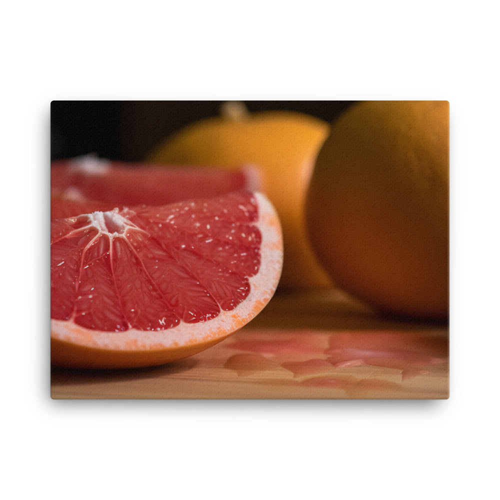 Juicy Grapefruit Slices canvas - Posterfy.AI