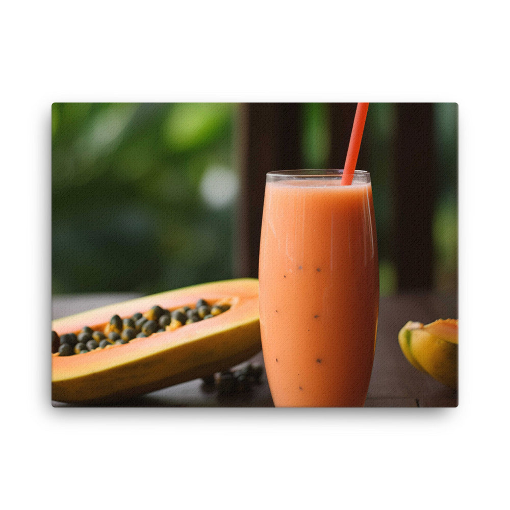 Papaya Smoothie canvas - Posterfy.AI