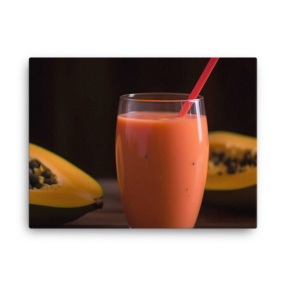 Papaya Smoothie canvas - Posterfy.AI