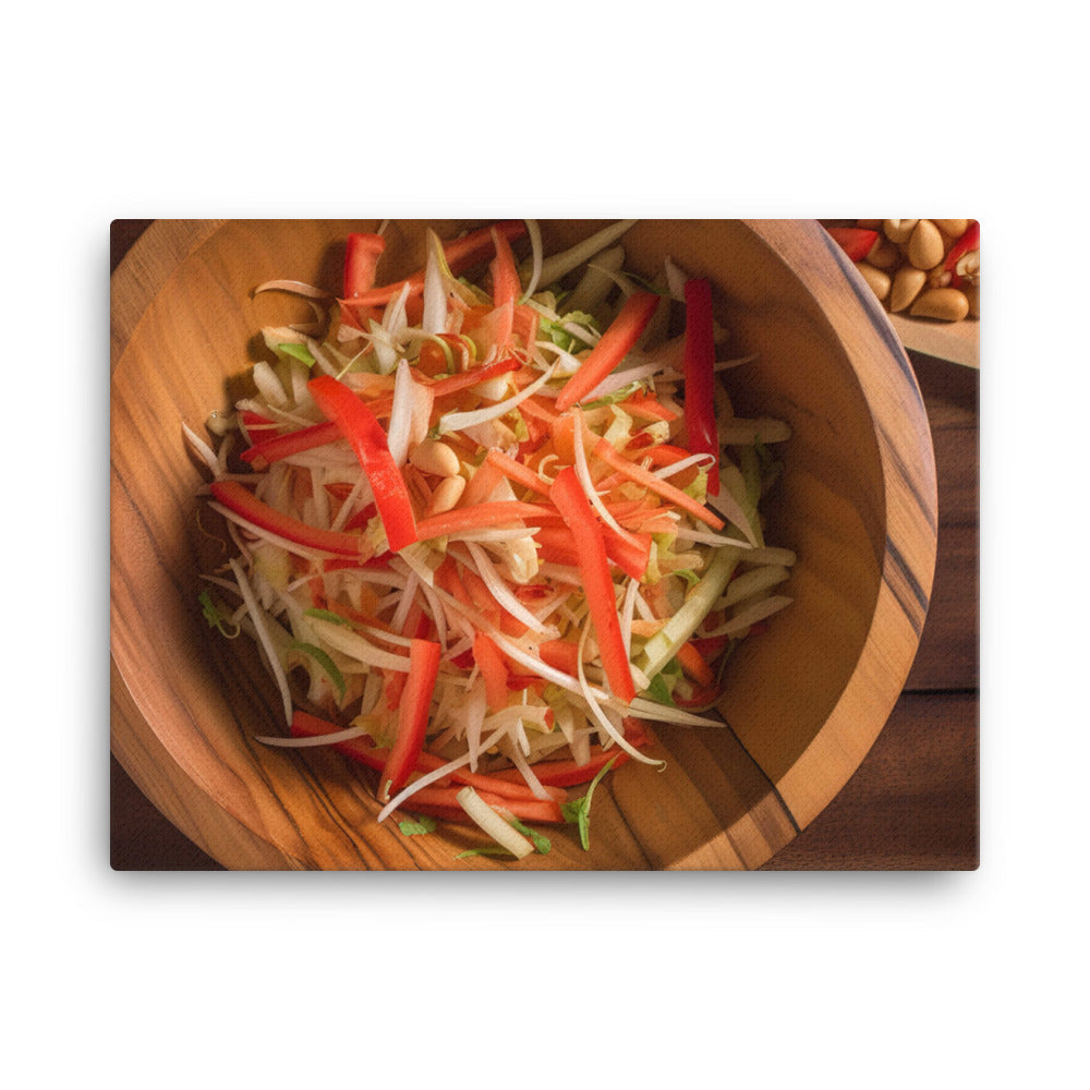 Papaya Salad canvas - Posterfy.AI