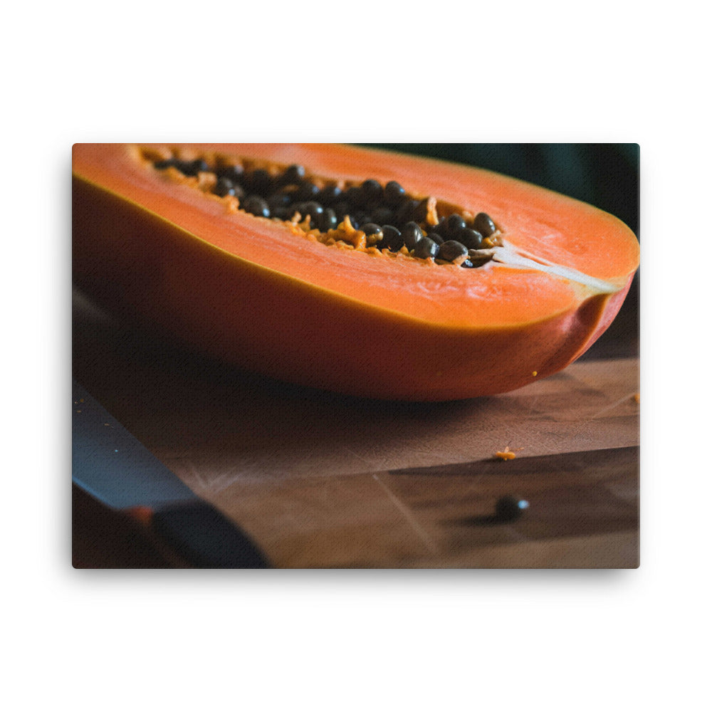 Exotic Papaya Delight canvas - Posterfy.AI