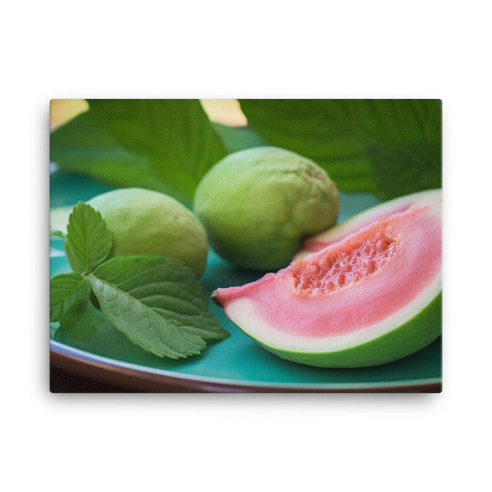 Sliced Guava Delight canvas - Posterfy.AI