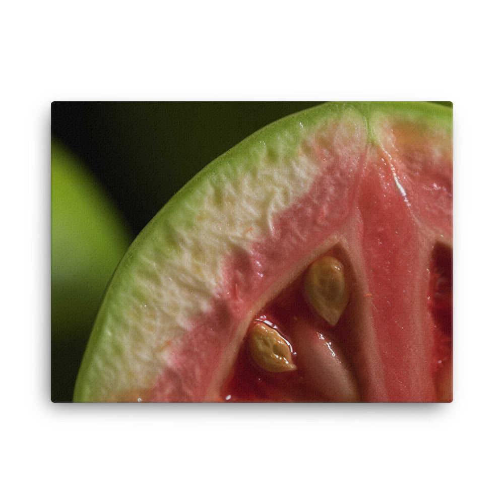 Juicy Guava Close-Up canvas - Posterfy.AI