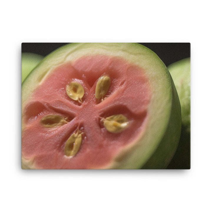 Juicy Guava Close-Up canvas - Posterfy.AI