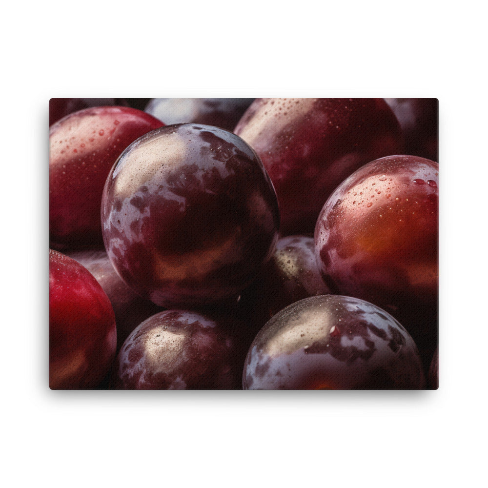 Juicy and Fresh Plums canvas - Posterfy.AI