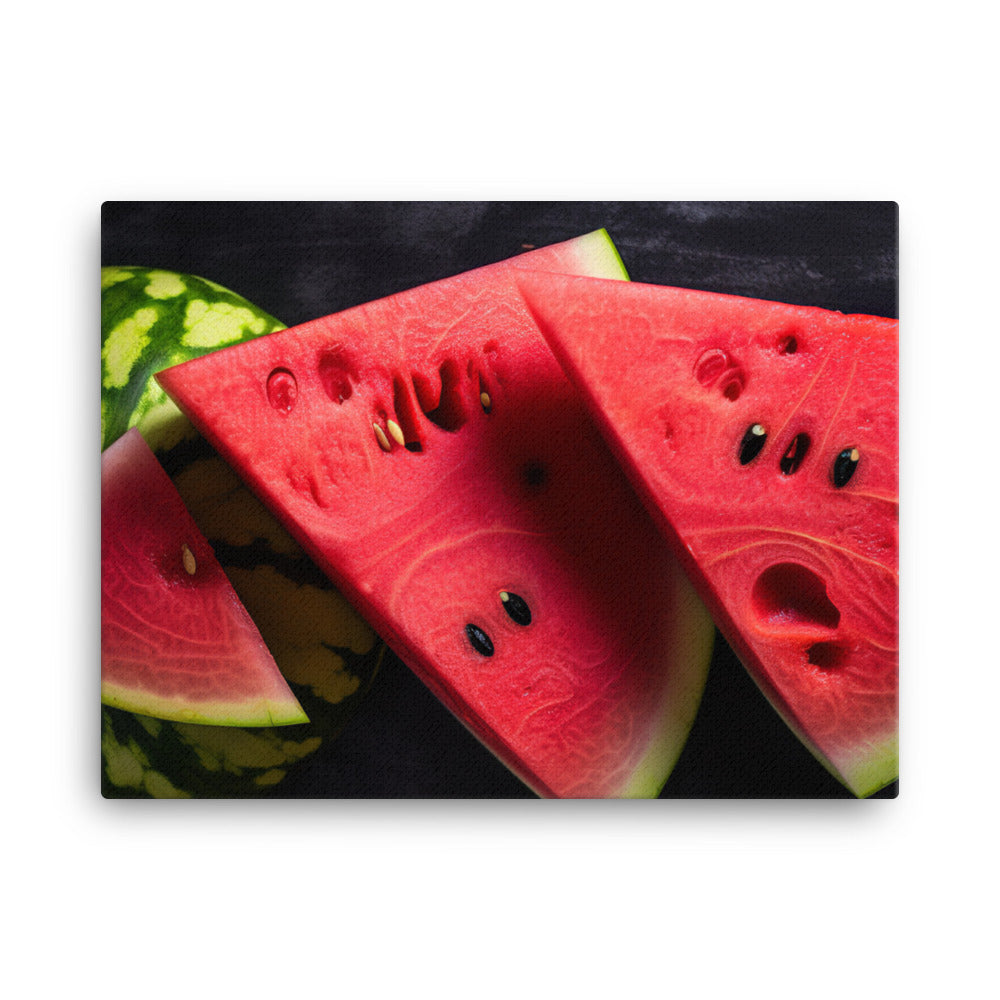 Sliced Watermelon Delight canvas - Posterfy.AI