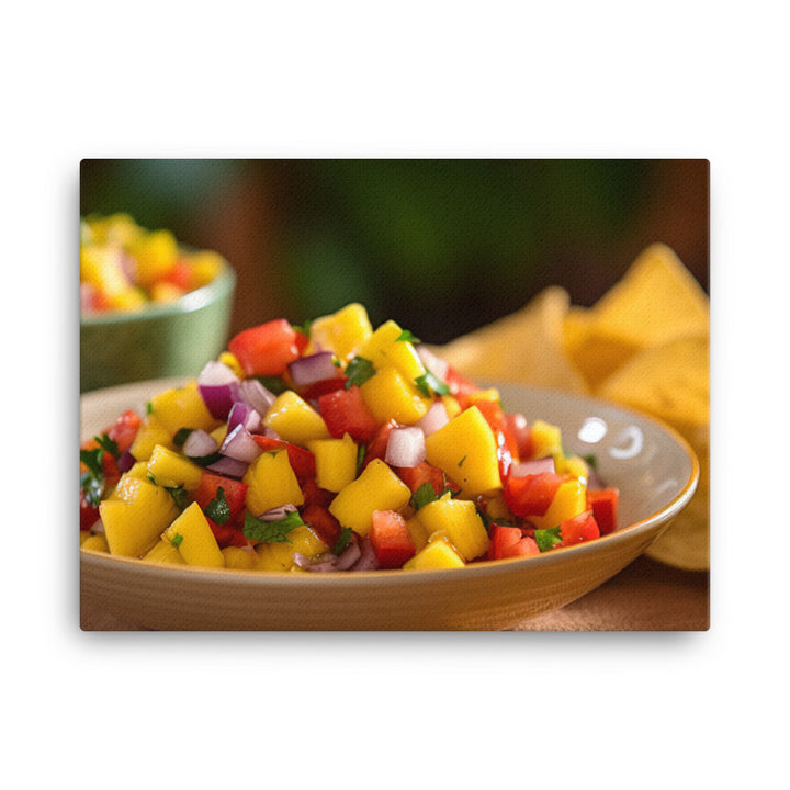 Mango Salsa Party Platter canvas - Posterfy.AI