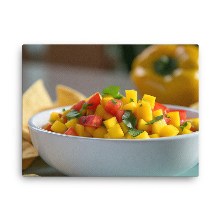 Mango Salsa Party Platter canvas - Posterfy.AI