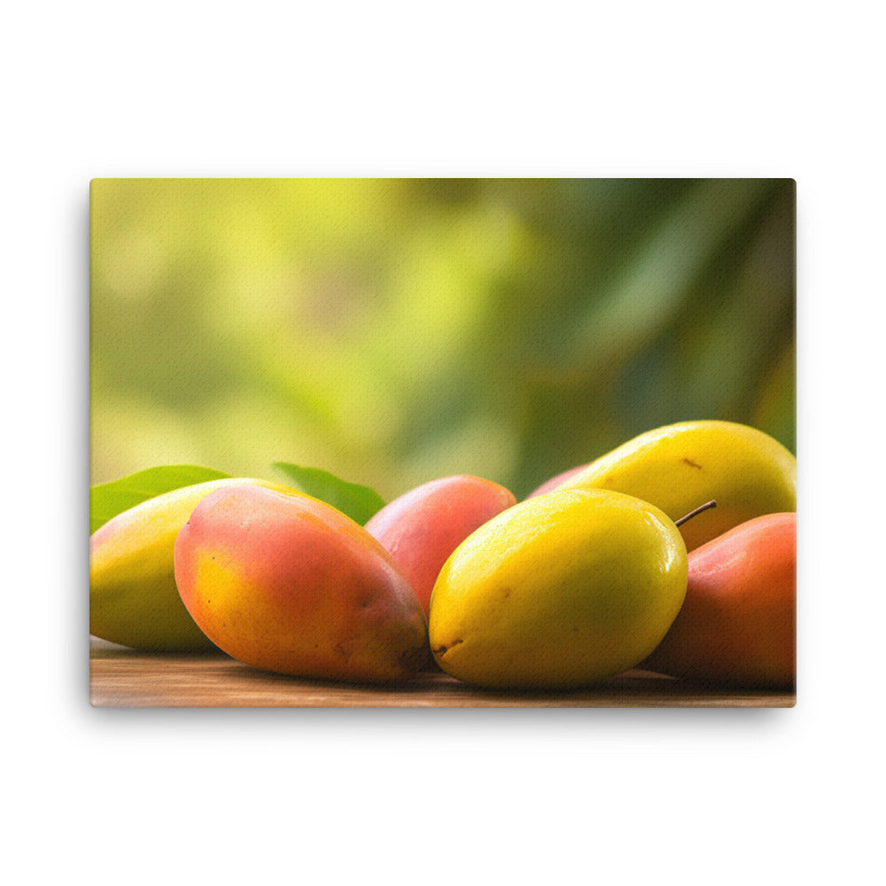 Juicy Mangoes on a Summer Day canvas - Posterfy.AI
