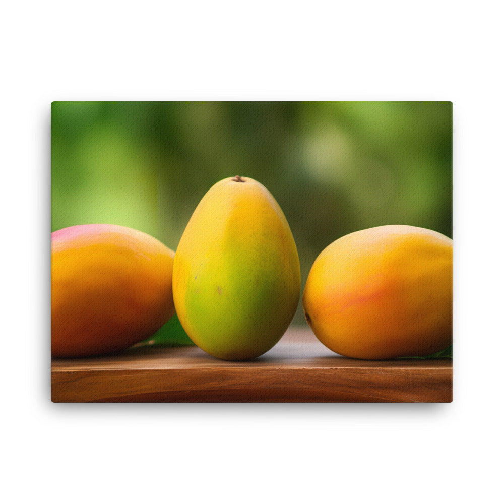 Juicy Mangoes on a Summer Day canvas - Posterfy.AI