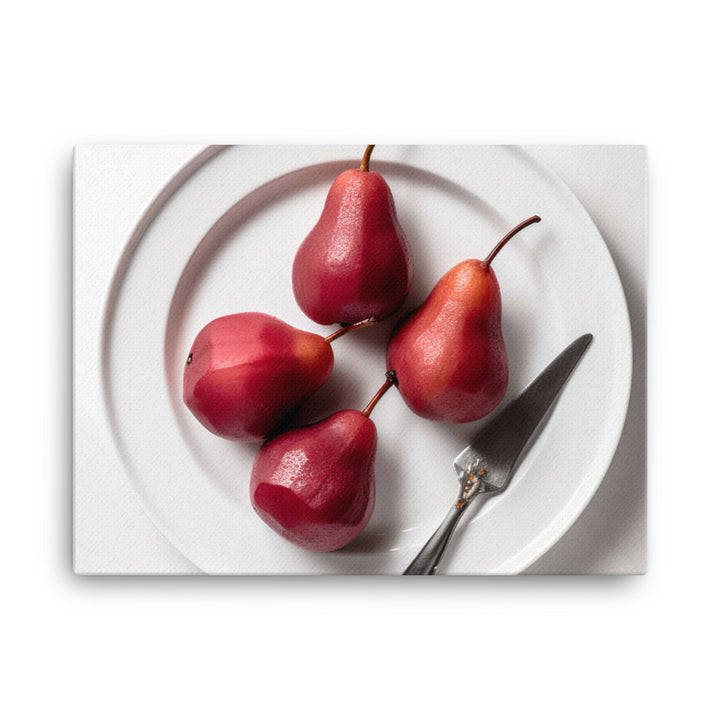 Red Anjou Pears canvas - Posterfy.AI