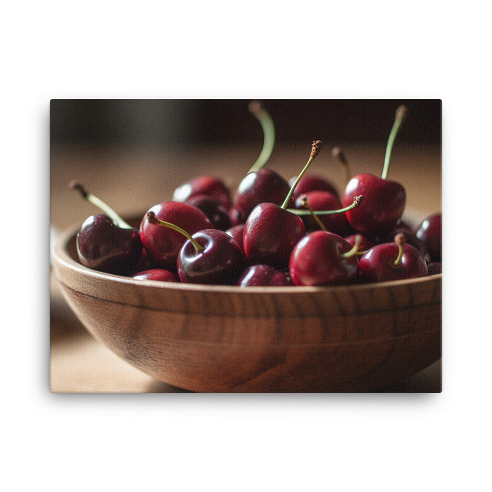 Juicy and Fresh Cherries canvas - Posterfy.AI