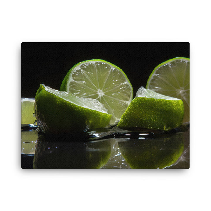 Lime Slices and Ice canvas - Posterfy.AI