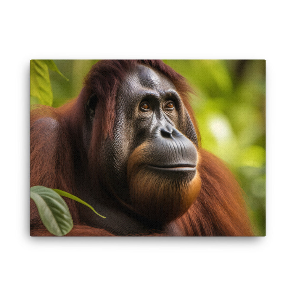 Majestic Orangutan Sitting in the Trees canvas - Posterfy.AI