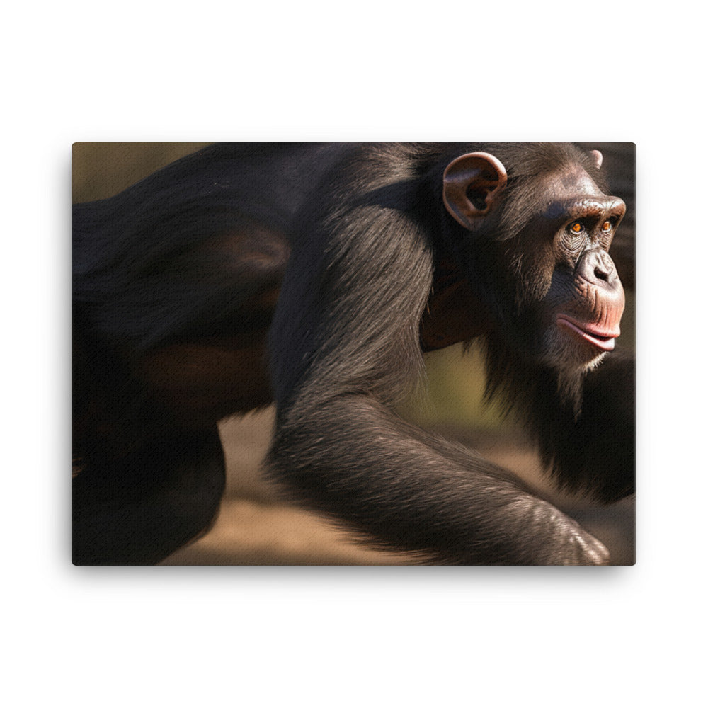 Chimpanzee in Action canvas - Posterfy.AI