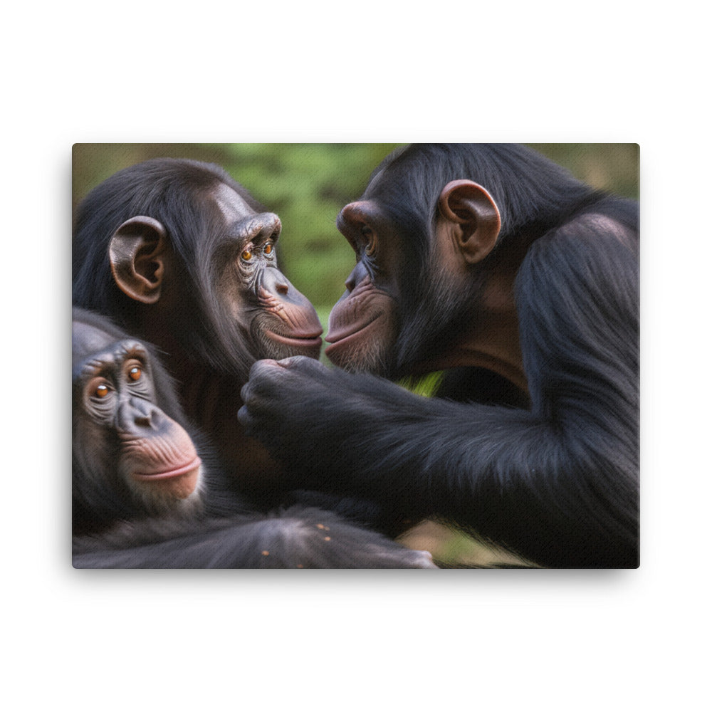 Chimpanzee Family Time canvas - Posterfy.AI