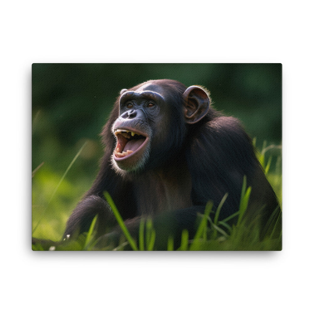Cheeky Chimpanzee in the Wild canvas - Posterfy.AI