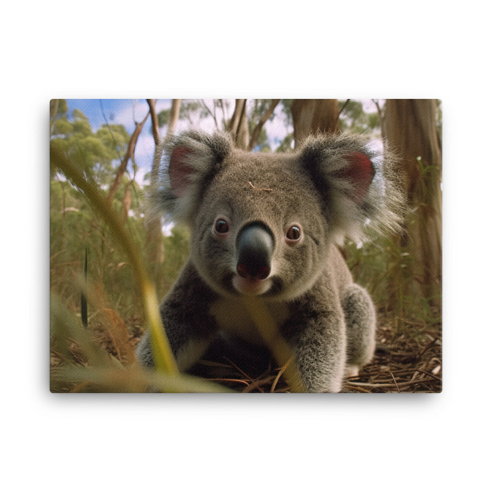 Adorable Koala Cub in the Eucalyptus Forest canvas - Posterfy.AI