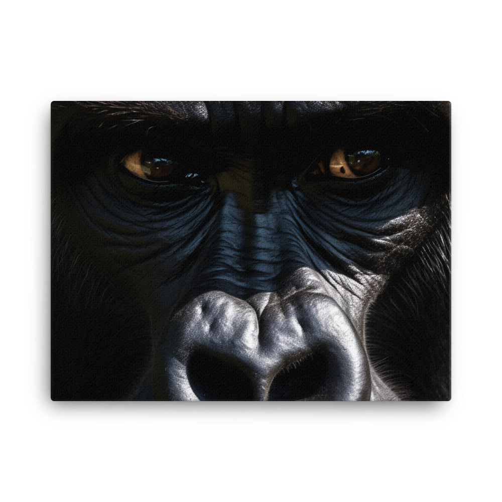 The magnificent face of silverback gorilla canvas - Posterfy.AI