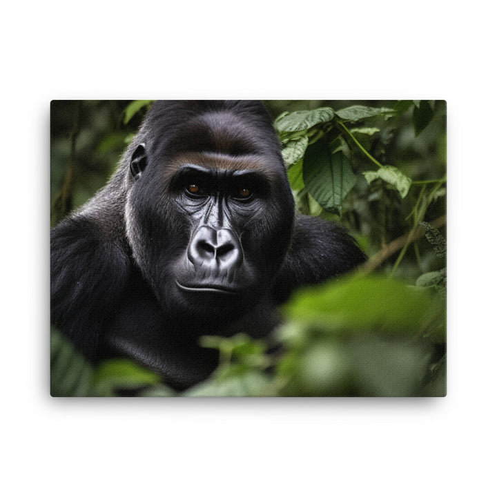 Graceful Gorilla in the Jungle canvas - Posterfy.AI