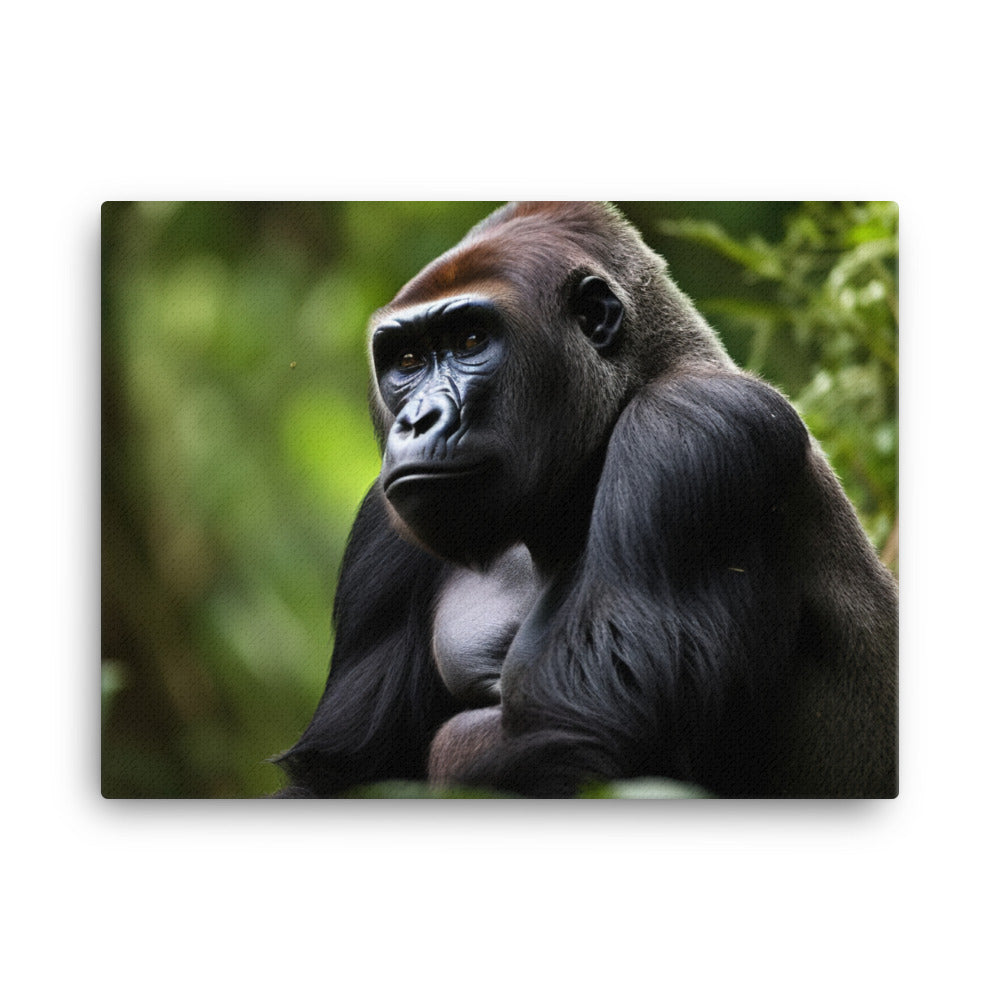 Graceful Gorilla in the Jungle canvas - Posterfy.AI