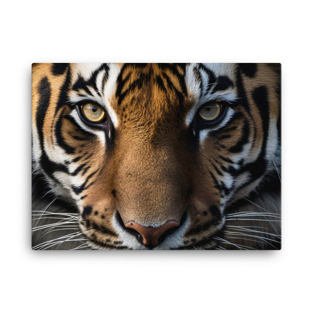 Intense Gaze of a Bengal Tiger canvas - Posterfy.AI
