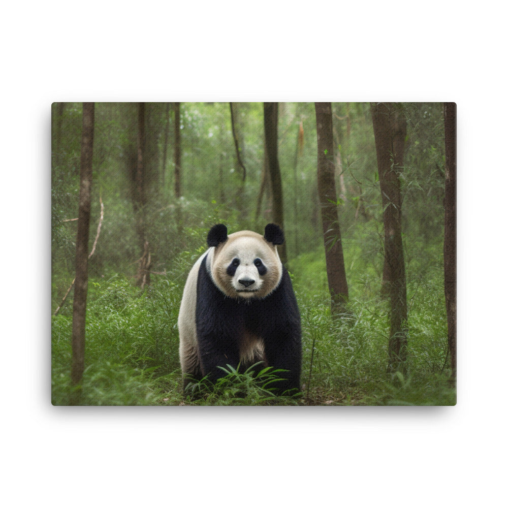 A majestic shot of an adult panda bear canvas - Posterfy.AI