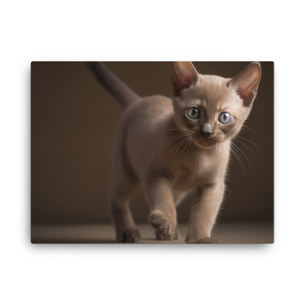 The Playful Burmese Kitten canvas - Posterfy.AI