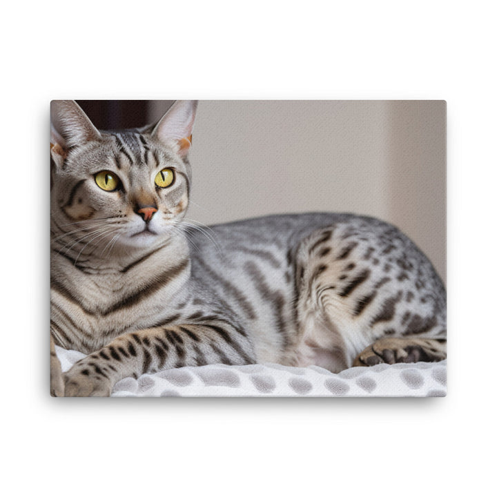 Egyptian Mau lounging canvas - Posterfy.AI