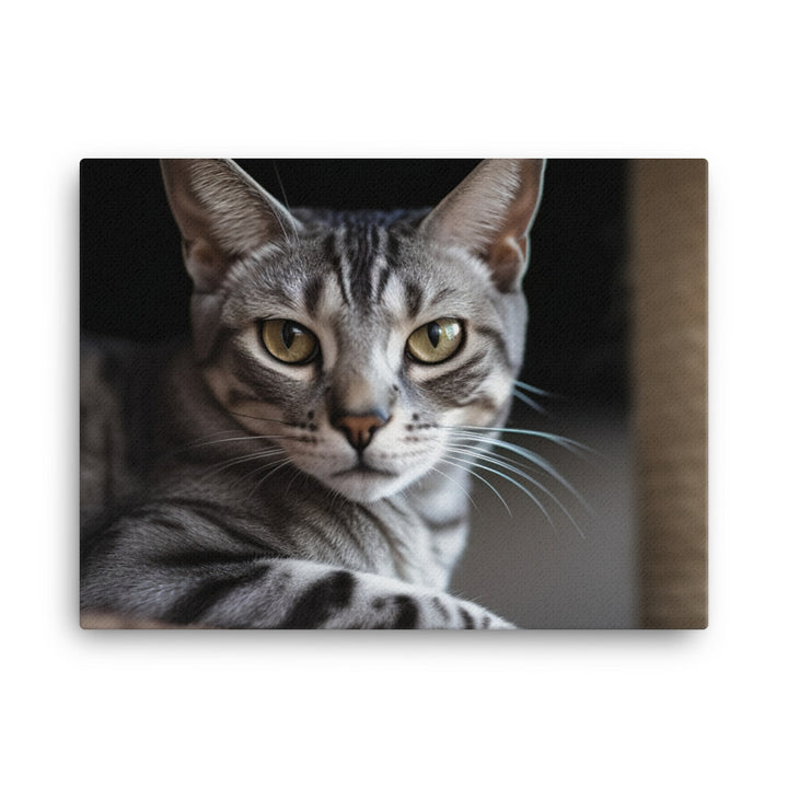 Egyptian Mau cat tree canvas - Posterfy.AI