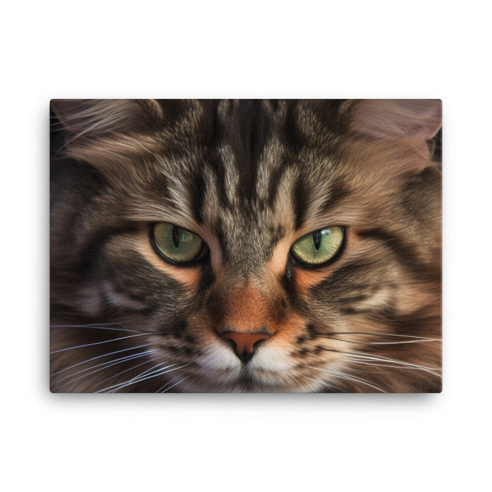 The majestic beauty of a Maine Coon canvas - Posterfy.AI