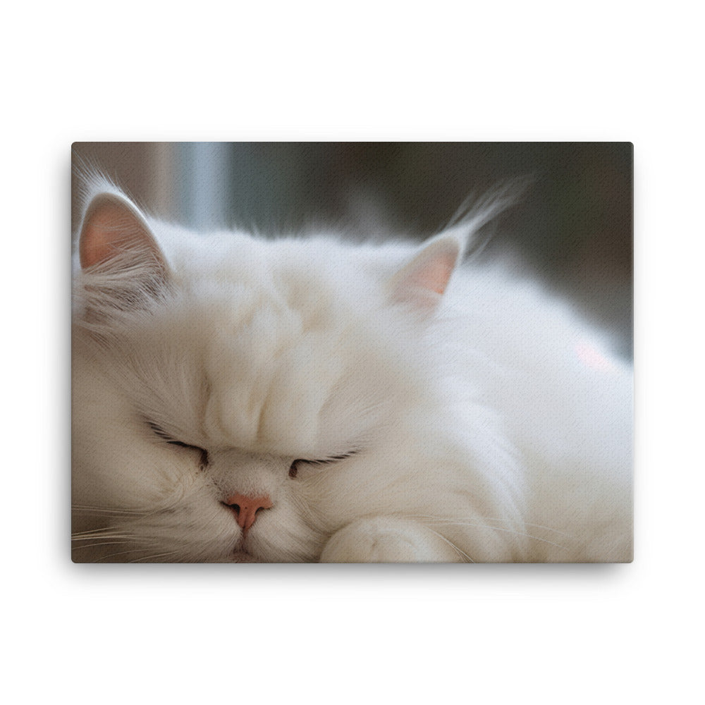 Sleeping Persian Purrfectly canvas - Posterfy.AI