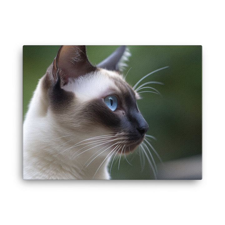 Majestic Siamese Staring into the Distance canvas - Posterfy.AI