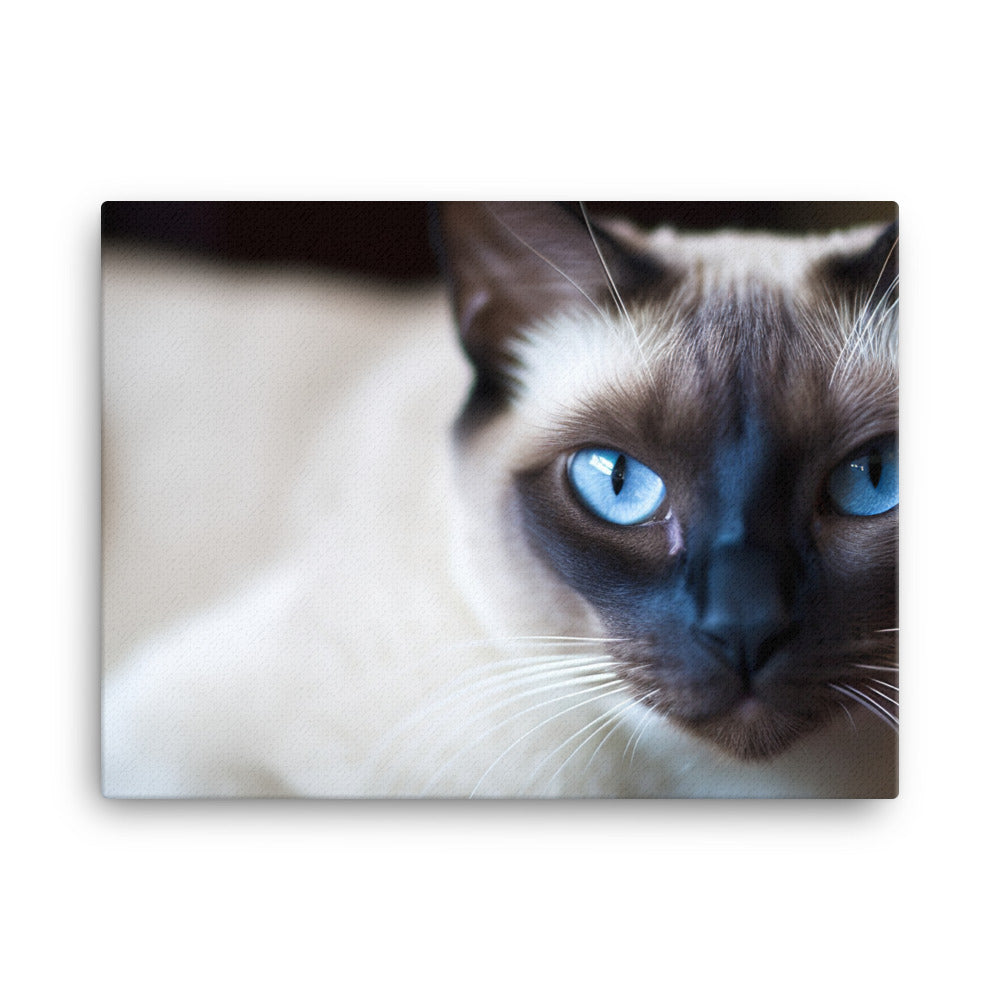 Groomed Siamese Sitting Pretty canvas - Posterfy.AI