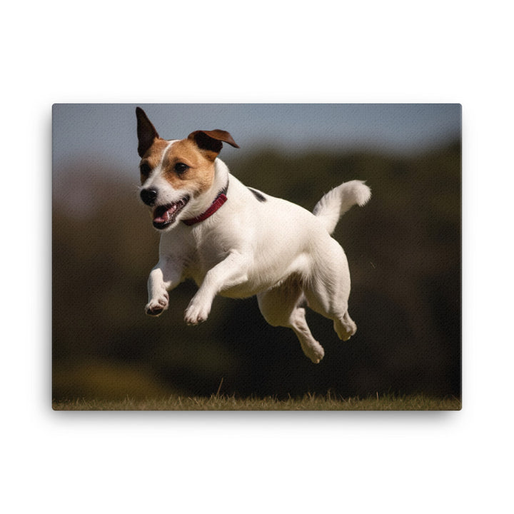 Spirited Jack Russell Terrier at Play canvas - Posterfy.AI